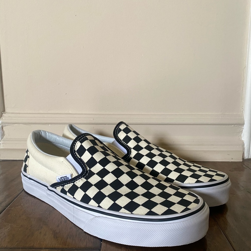 Brand New Checkered Slip on Vans Mismatch